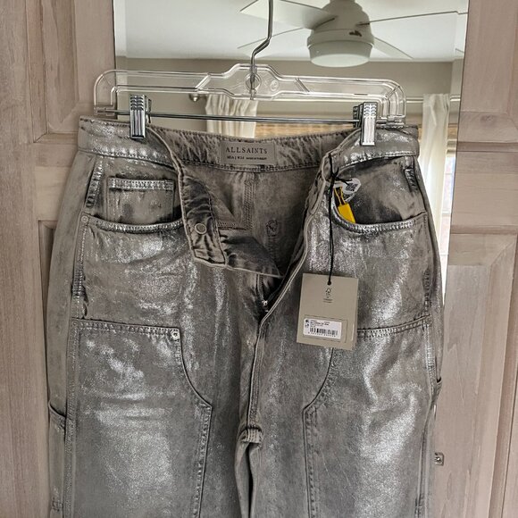 Metallic Silver Jeans - Picture 3 of 4